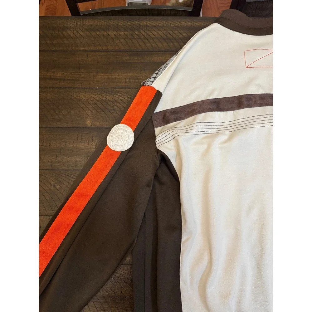 Sean John Track Jacket Mens 3XLT Brown Cream Orange‎ Full Zip Big Tall